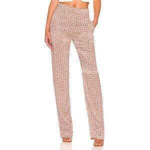 Tell Your Friends Red Viscose Trouser Size L